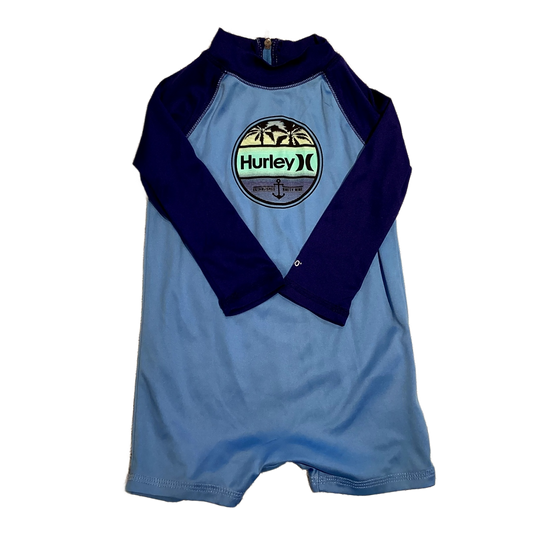 9-12 Boys Hurley Blue Colorblock One Piece