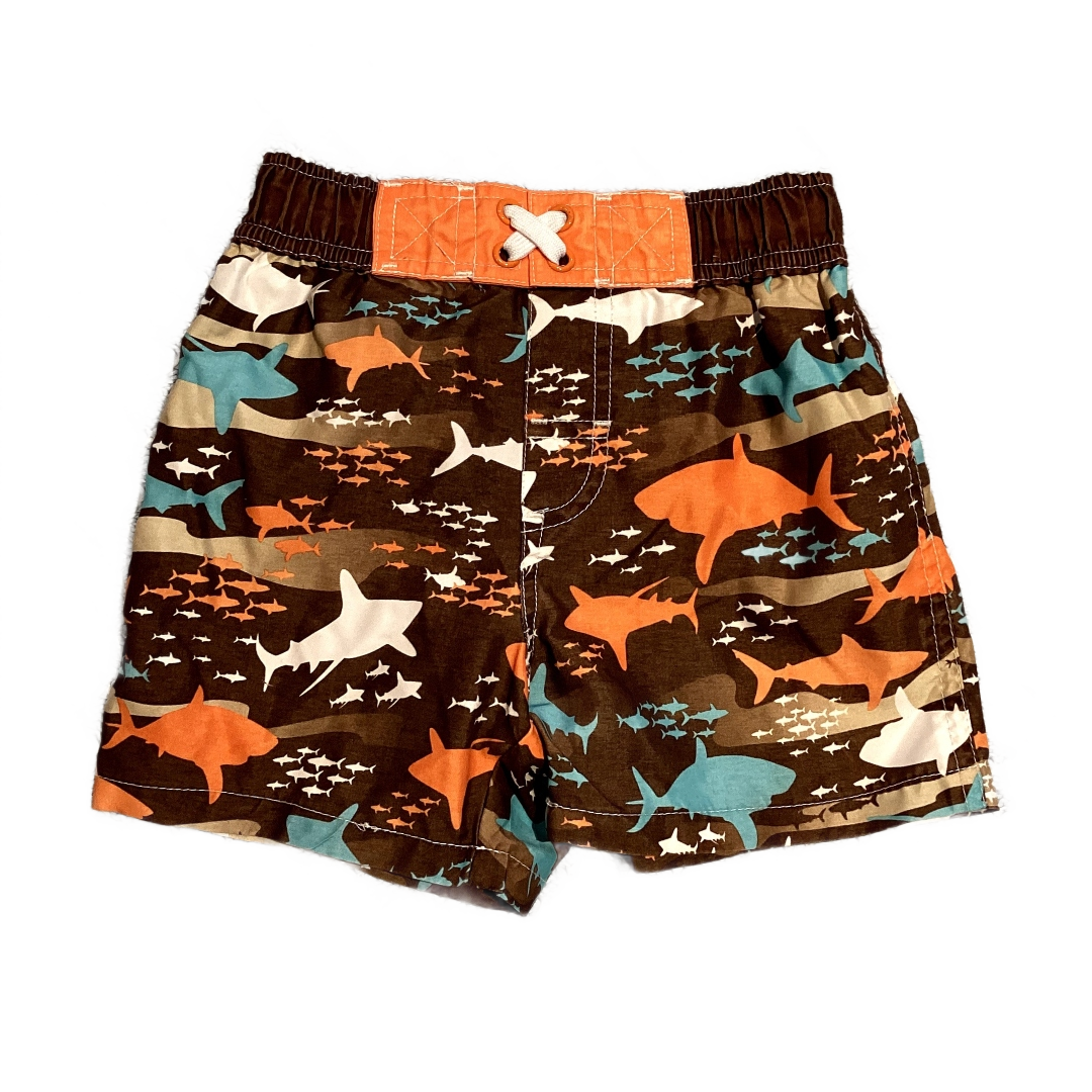 9-12 Boys Circo Brown Swim Trunks w/Sharks