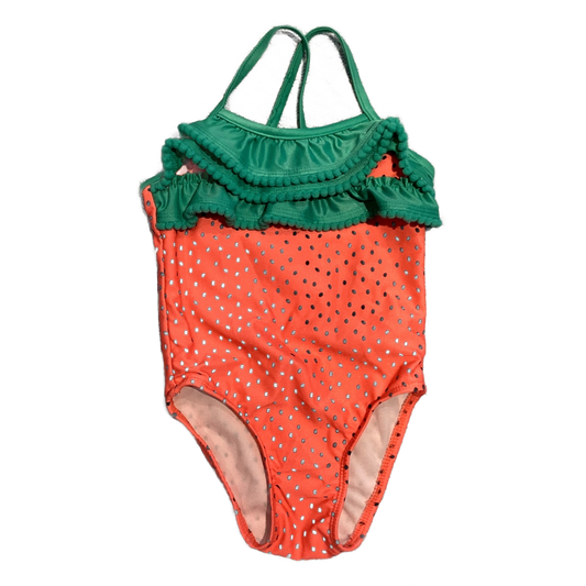 12-18 Girls Cat & Jack Watermelon One Piece w/Frills