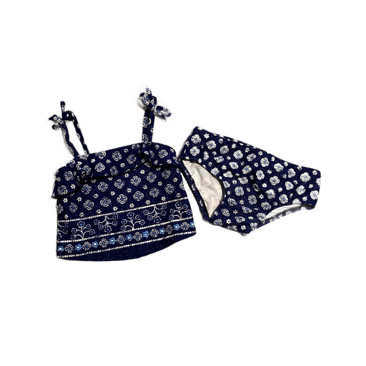 12-18 Girls Osh Kosh Navy Bandana Patterned Two Piece