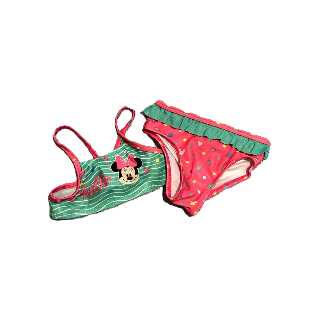 12-18 Girls Disney Baby Sea Foam/Hot Pink Minnie Two Piece