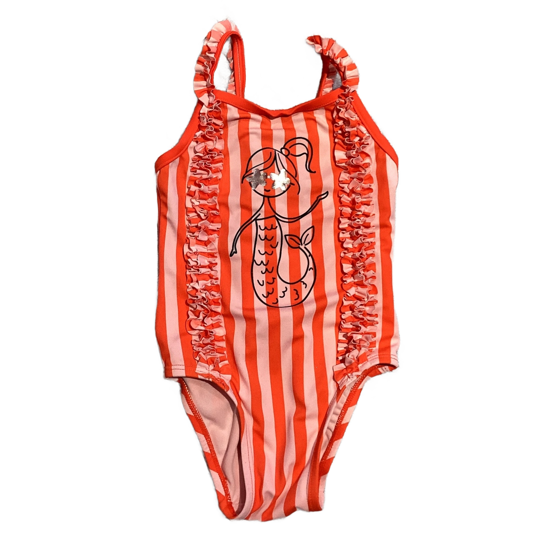 18-24 Girls Baby Gap Orange/Light Pink One Piece w/Mermaid