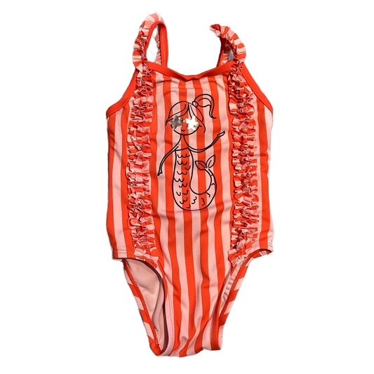 18-24 Girls Baby Gap Orange/Light Pink One Piece w/Mermaid