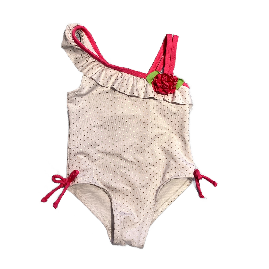 2T Girls Penelope Mack White Asymmetrical One Piece