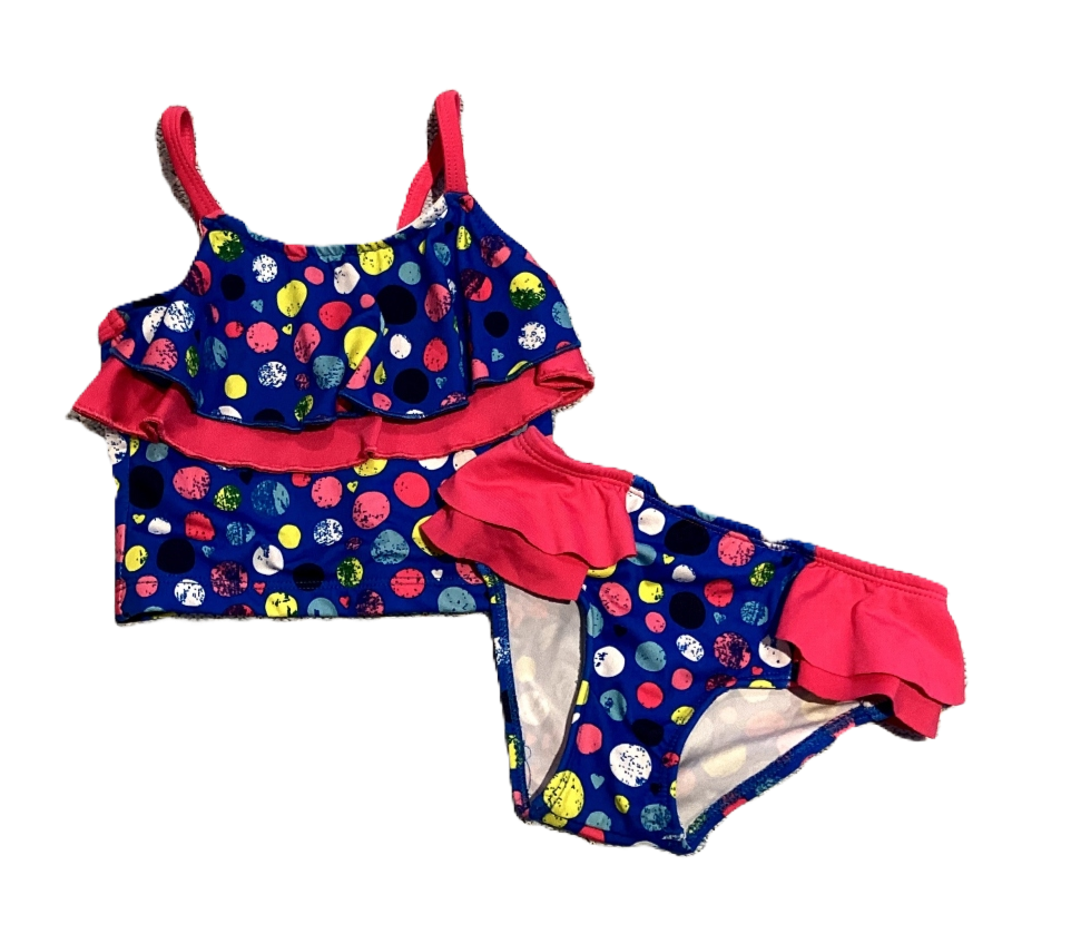 2T Girls Pink Platinum Bright Blue Two Piece w/Circle