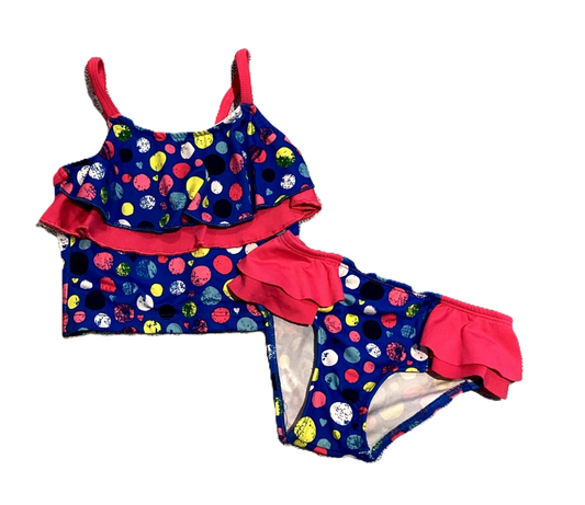 2T Girls Pink Platinum Bright Blue Two Piece w/Circle