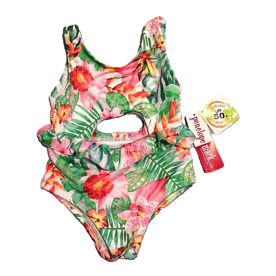 2T Girls Penelope Mack Nwt Tropical One Piece w/Cutout