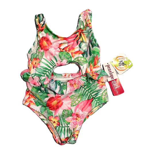 2T Girls Penelope Mack Nwt Tropical One Piece w/Cutout