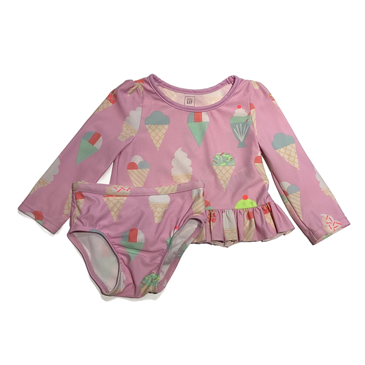 12-18 Girls Baby Gap Lilac Two Piece w/Ice Cream Cones