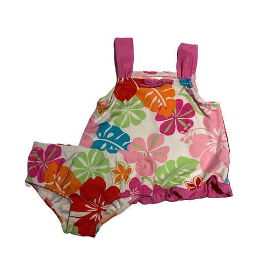 9-12 Girls Carter's Two Piece w/Tropical Flowers