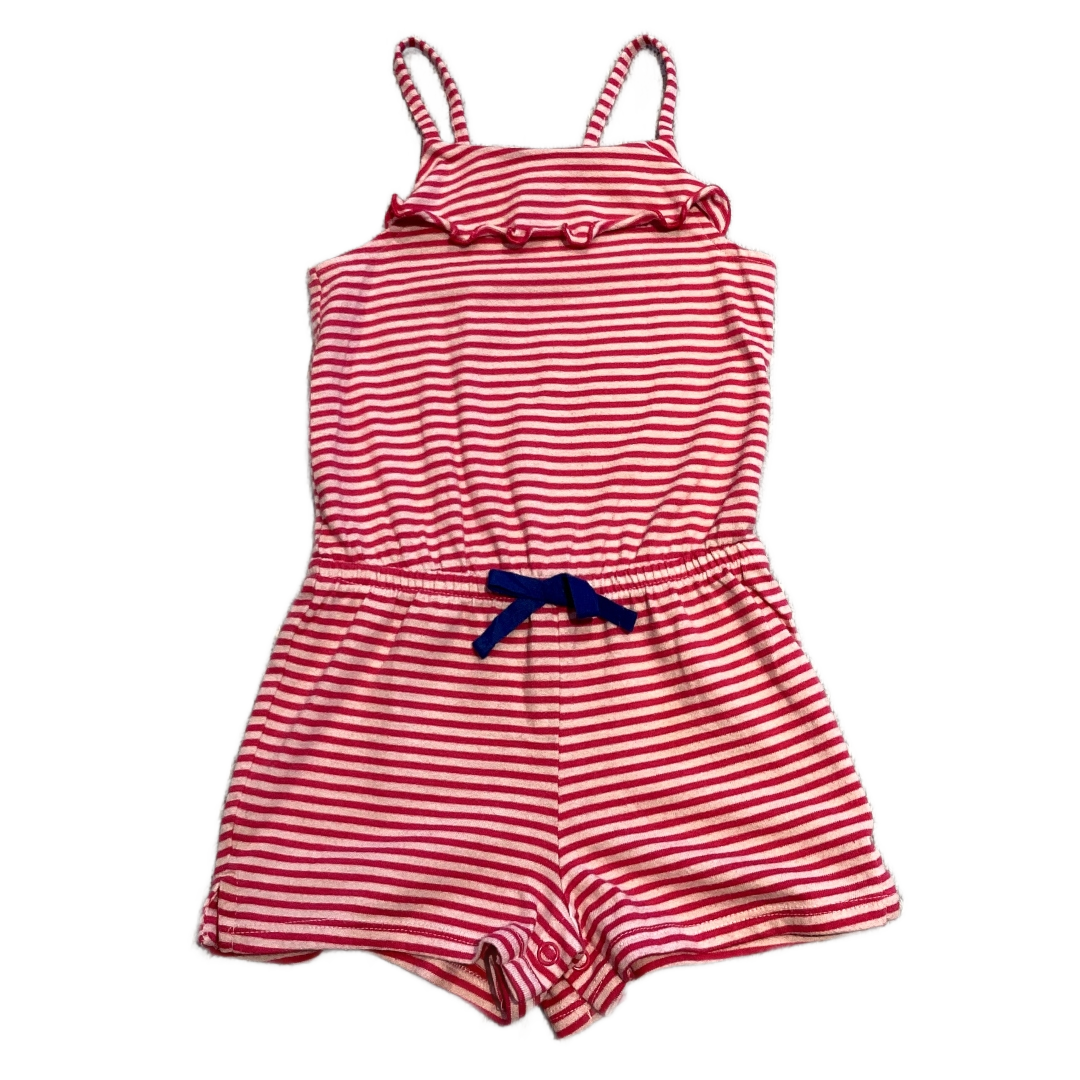 3T Girls Cat & Jack Hot Pink/White Striped Romper