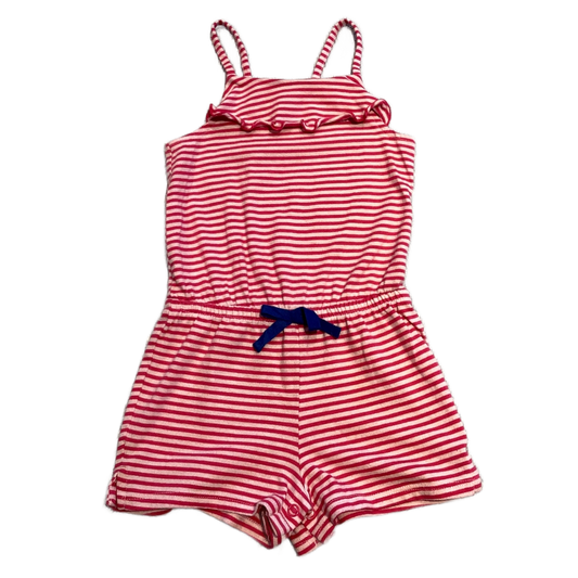 3T Girls Cat & Jack Hot Pink/White Striped Romper