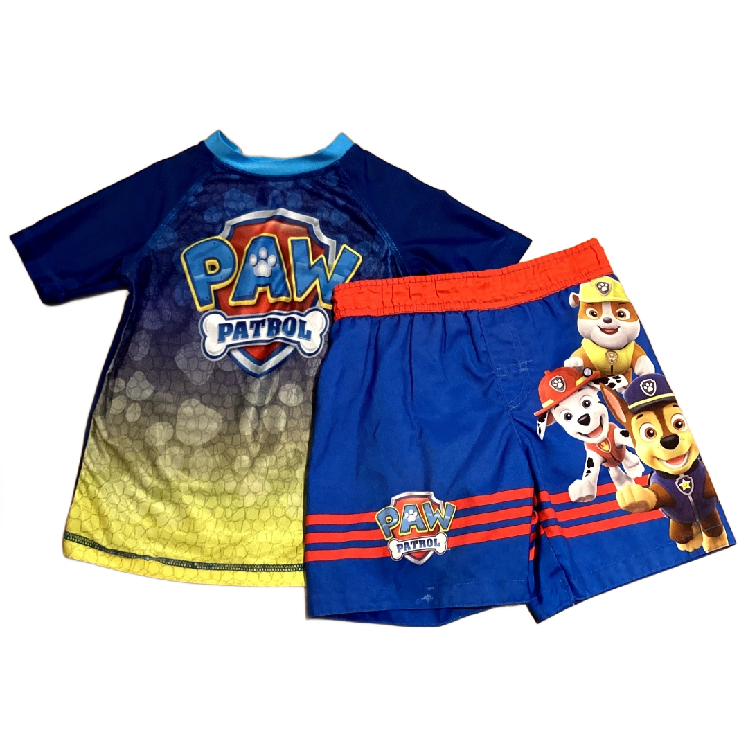 3T Boys Paw Patrol Swim Shirt and Trunks