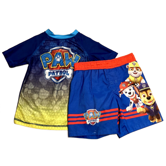 3T Boys Paw Patrol Swim Shirt and Trunks