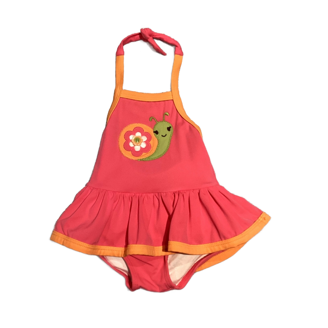 0-3 Girls Gymboree Pink/Orange One Piece w/Snail