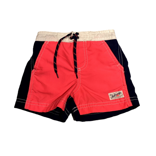 12-18 Boys Carter's Navy Blue/Hot Pink Swim Trunks