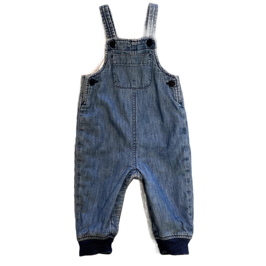 6-12 Girls Gap Denim Lined Jegging Overalls