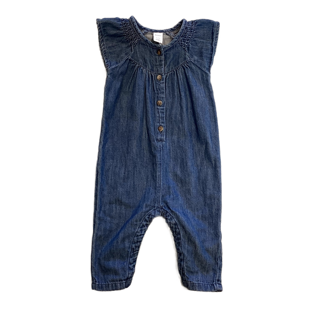 6-12 Girls Old Navy Denim Jumpsuit with Flared Sleeves