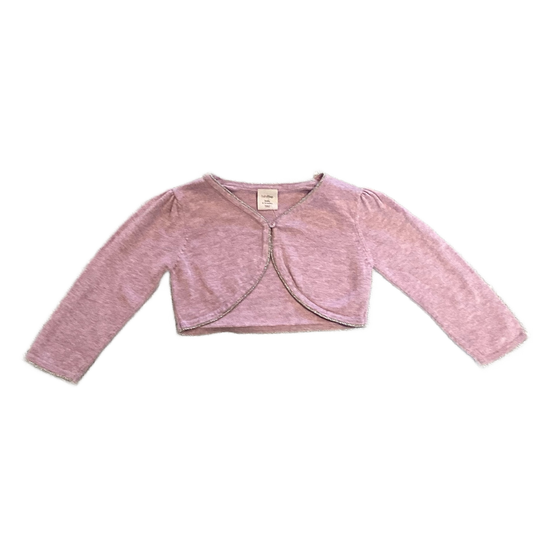 6-12 Girls Baby Gap Lavender Cropped Cardigan w/Silver Detailing