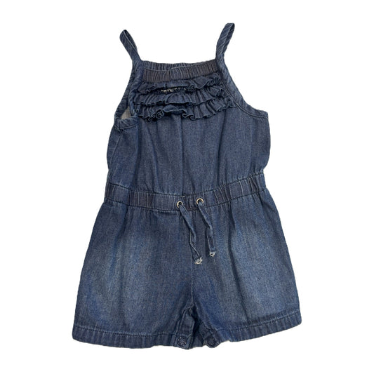 3-6 Girls Cherokee Denim Ruffled Romper