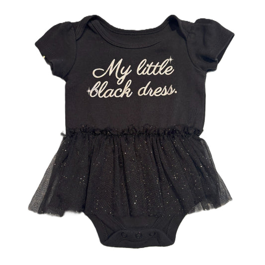 3-6 Girls BWA My Little Black Dress Onesie with Tutu