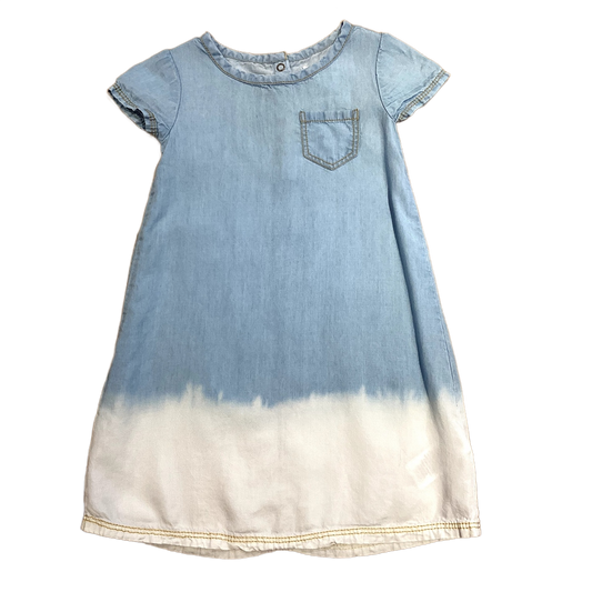 2T Girls Artisan Lightweight Ombre Chambray Dress