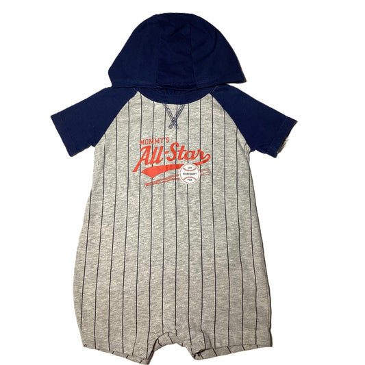 18-24 Boys Carter's Gray/Blue Mommy's All Star Romper