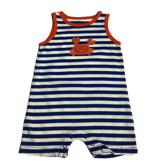 0-3 Boys Carter's Red/White/Royal Crab Romper