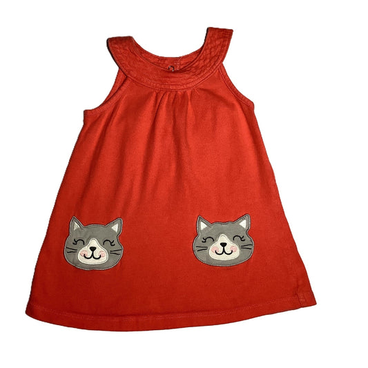 12-18 Girls Carter's Melon Dress w/Cat Pockets