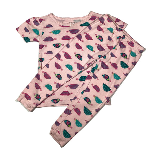 12-18 Girls Just One You Pink 2 Piece Pajamas w/Turtles