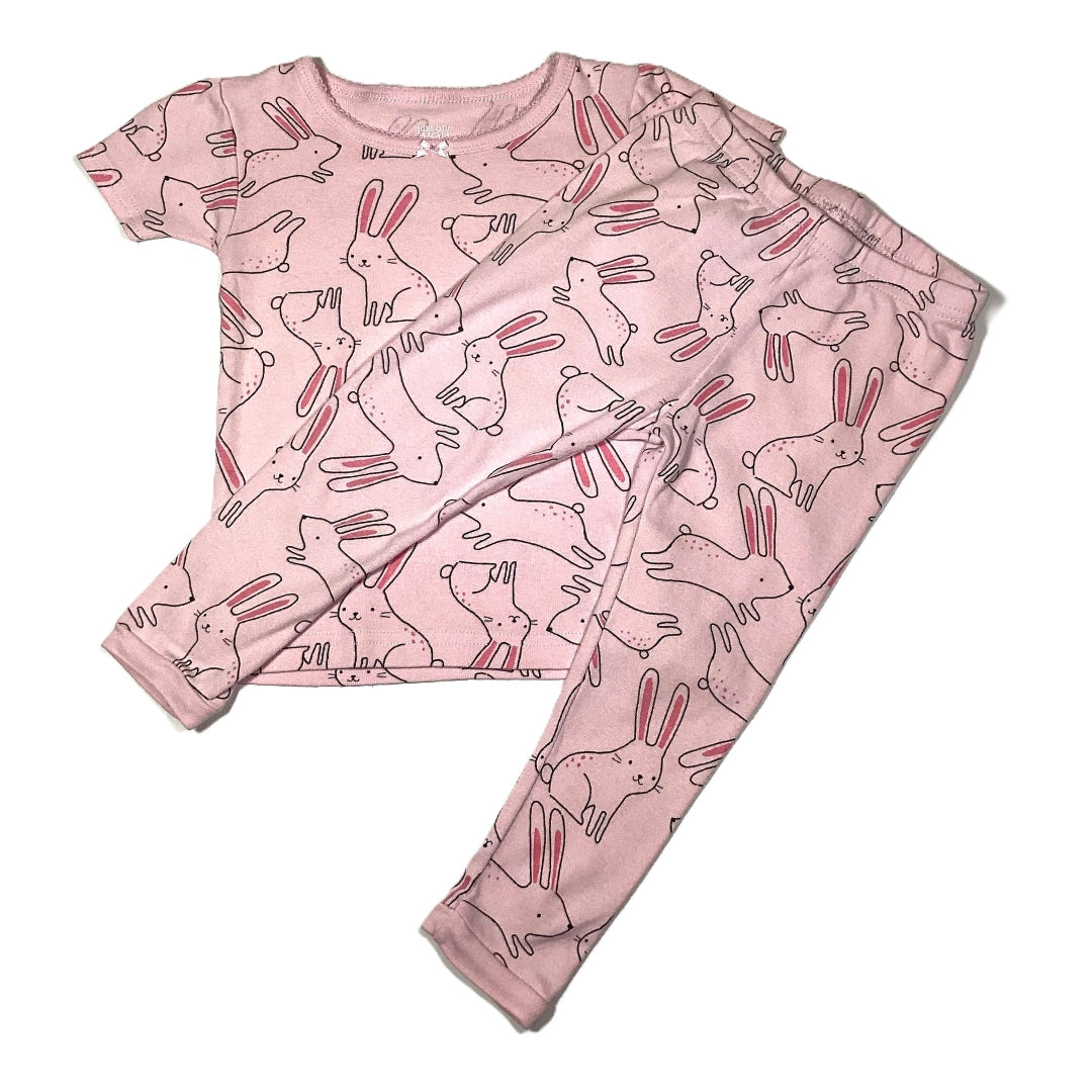 12-18 Girls Just One You Pink 2 Piece Pajamas w/Bunnies