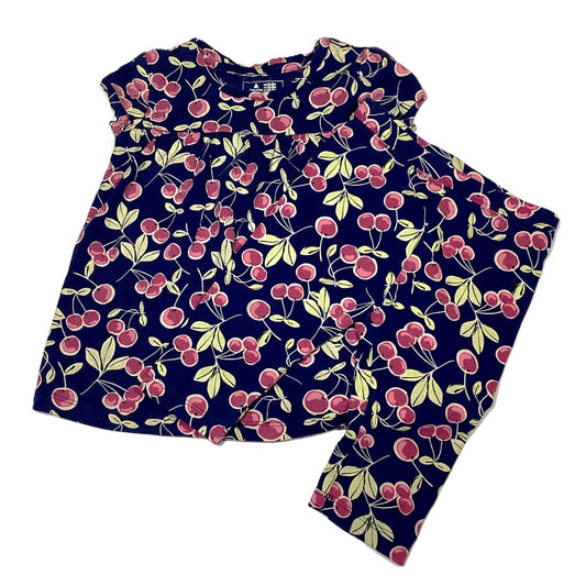 12-18 Girls Baby Gap Navy Matched Set w/Cherries