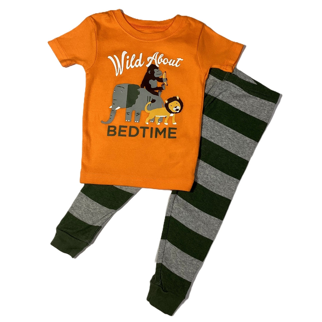 12-18 Boys  Carter's Orange Wild About Bedtime 2 Piece Pajamas
