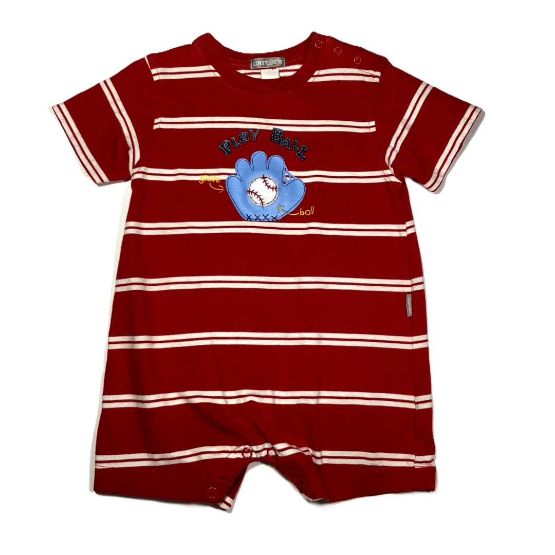 12-18 Boys  Carter's Red Vintage Play Ball Romper