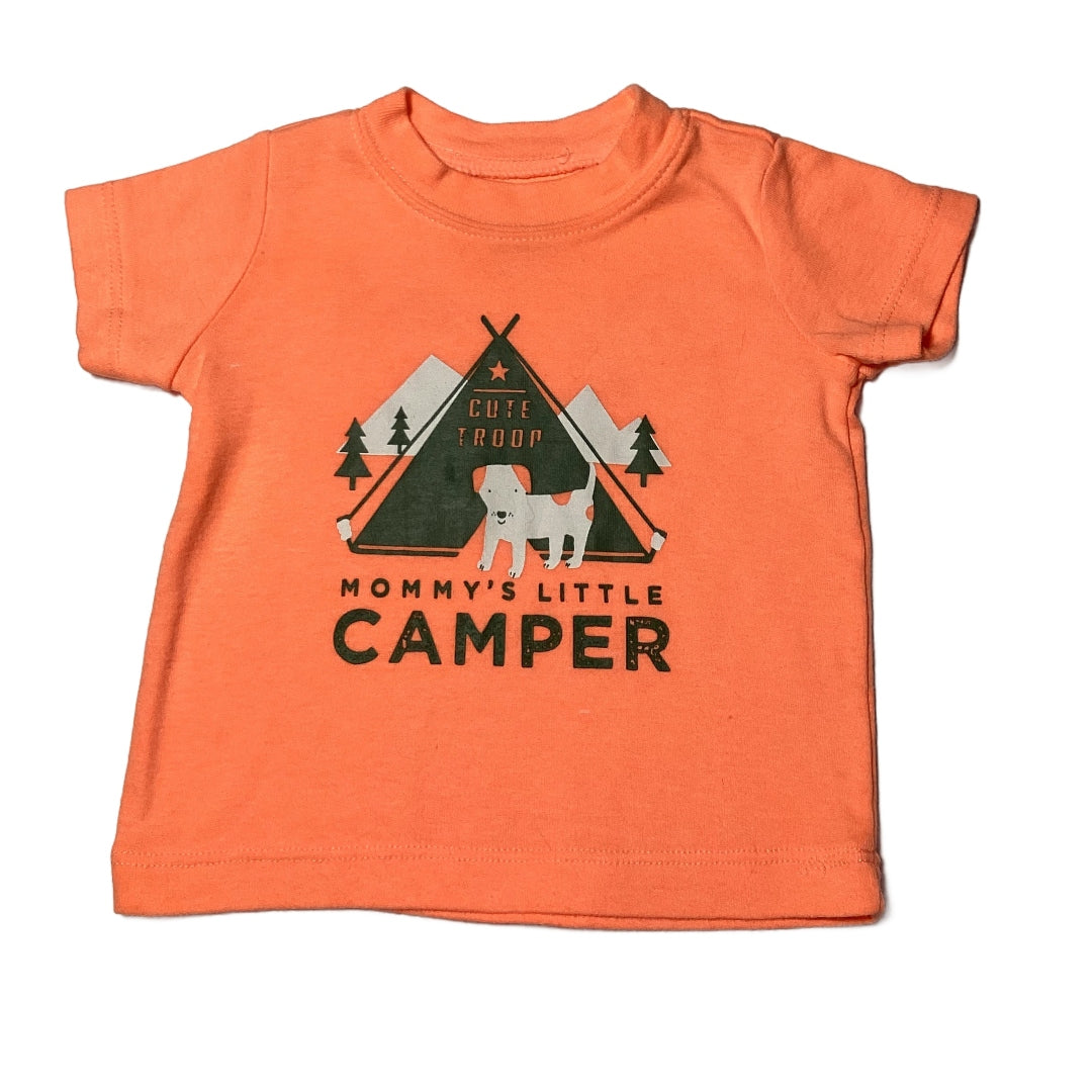 3-6 Boys Carter's Neon Orange Mommy's Little Camper Tshirt