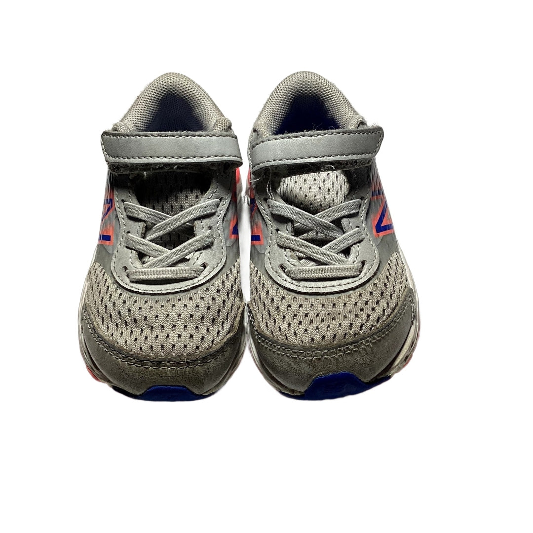 Size 5.5 New Balance Gray w/Peach & Periwinkle Sneakers