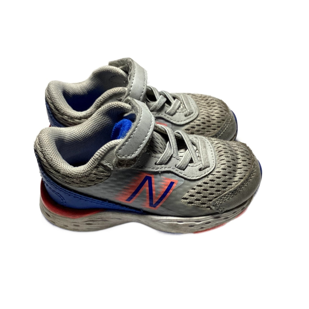 Size 5.5 New Balance Gray w/Peach & Periwinkle Sneakers