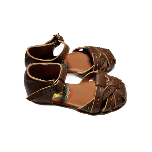 Size 5 Rachel Shoes Brown Leather Sandals