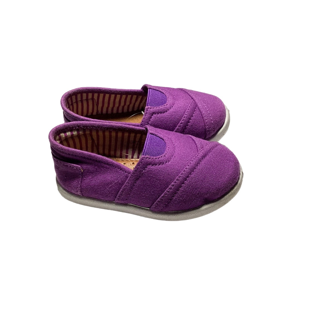 Size 5 Mine Purple Canvas Slip Ons