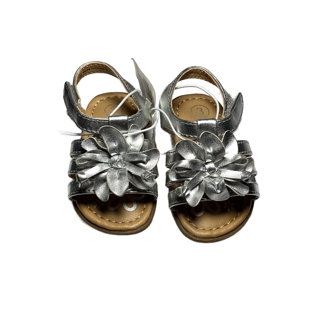 Size 3 Genuine Kids NWT Silver Sandals