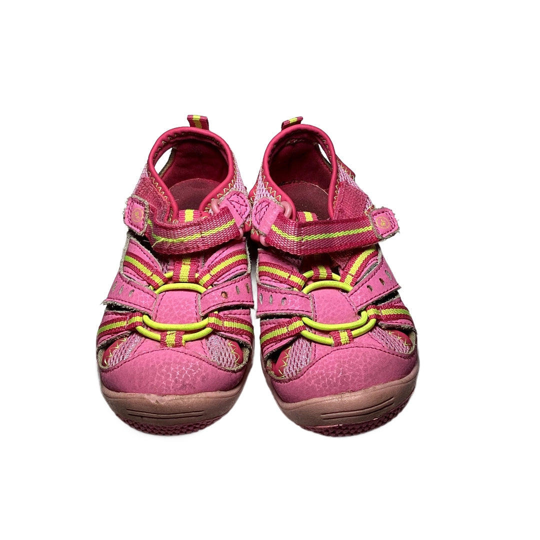 Size 6 Stride Rite Hot Pink/Yellow Sneaker