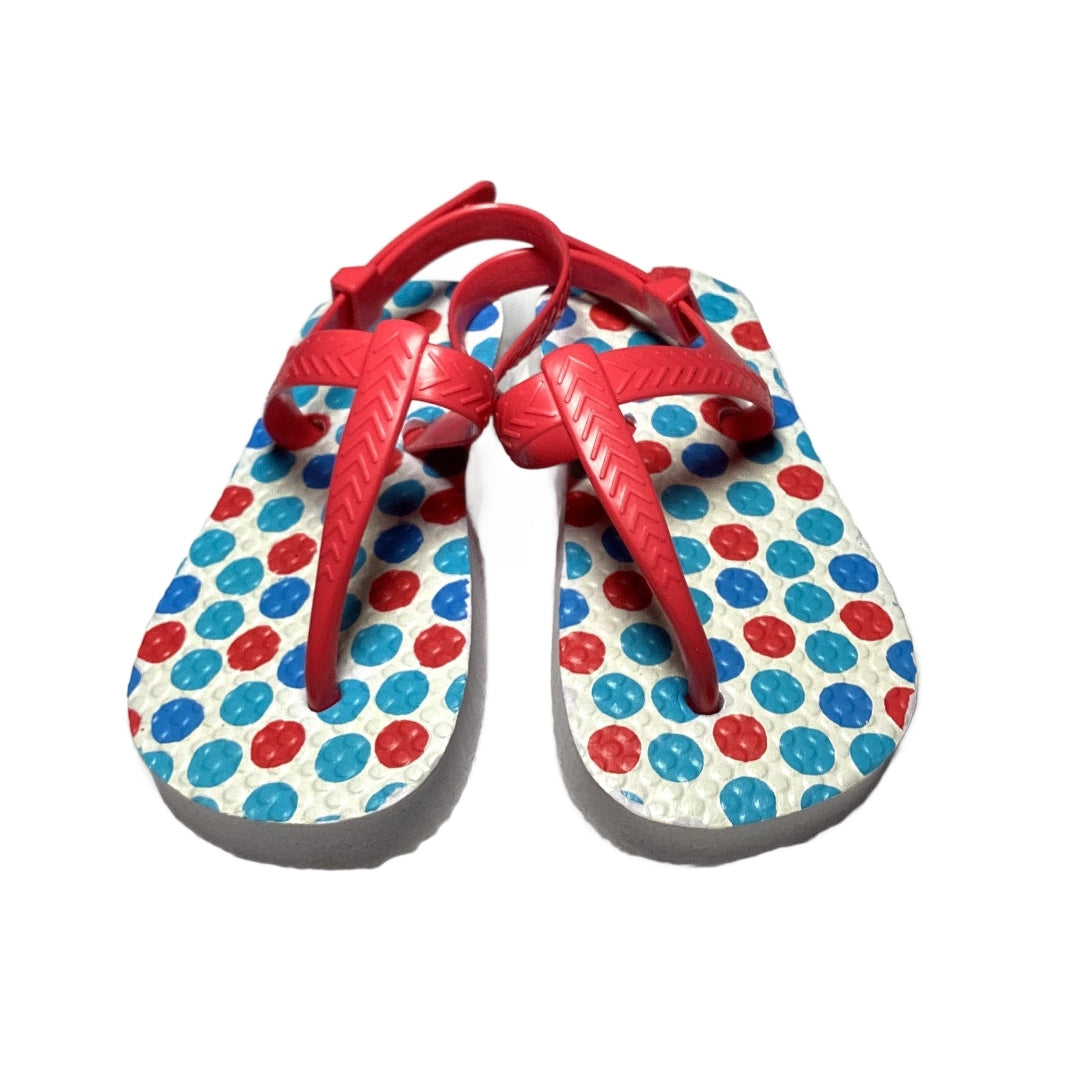 Size 5/6 Red/White/Blue Flip Flop w/Heel Strap