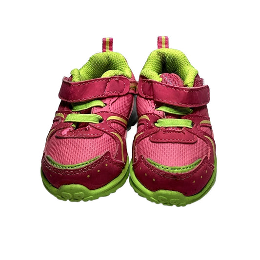 Size 3 Garanimals Hot Pink/Neon Green Sneakers