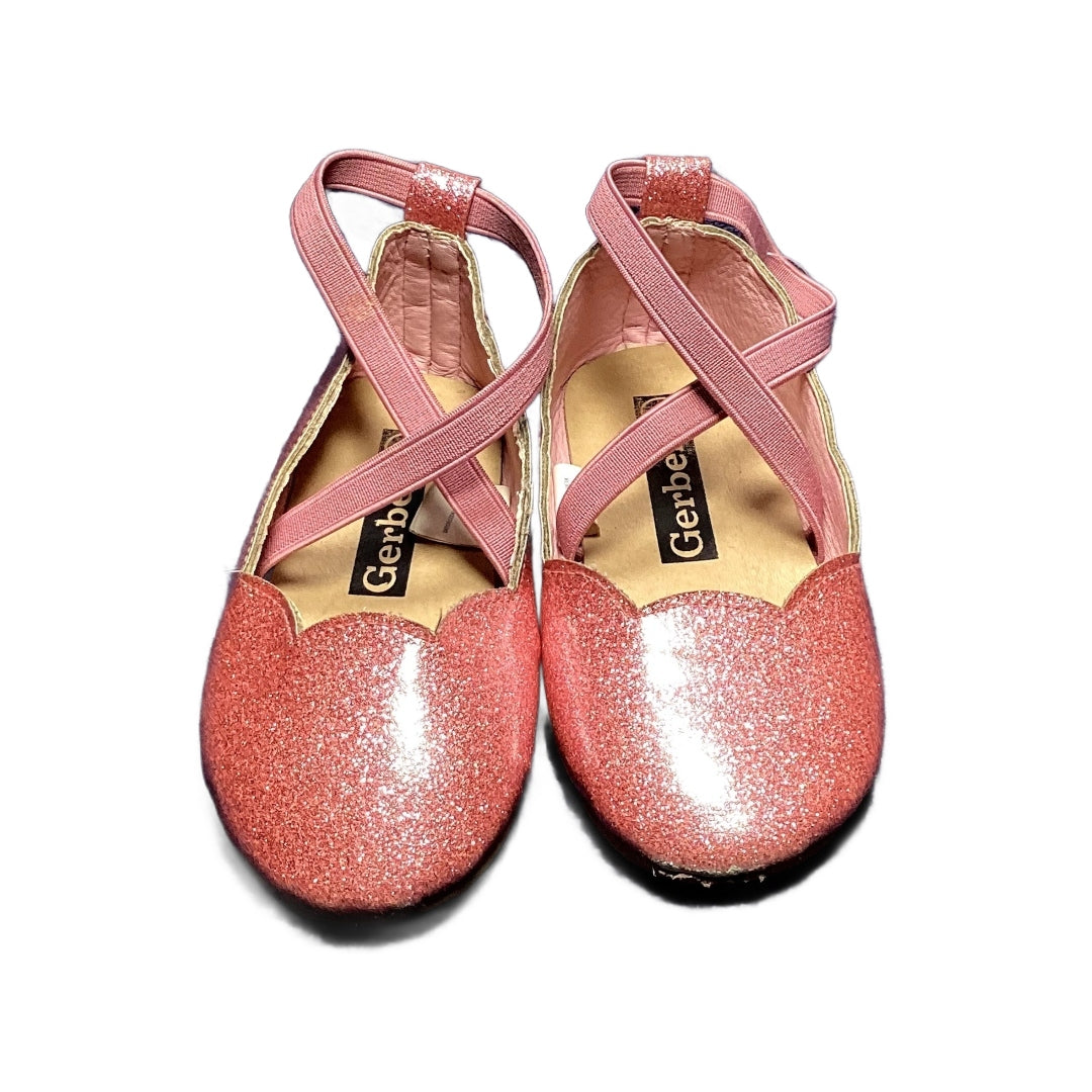 Size 6 Gerber Pink Glitter Slipper w/Elastic Straps