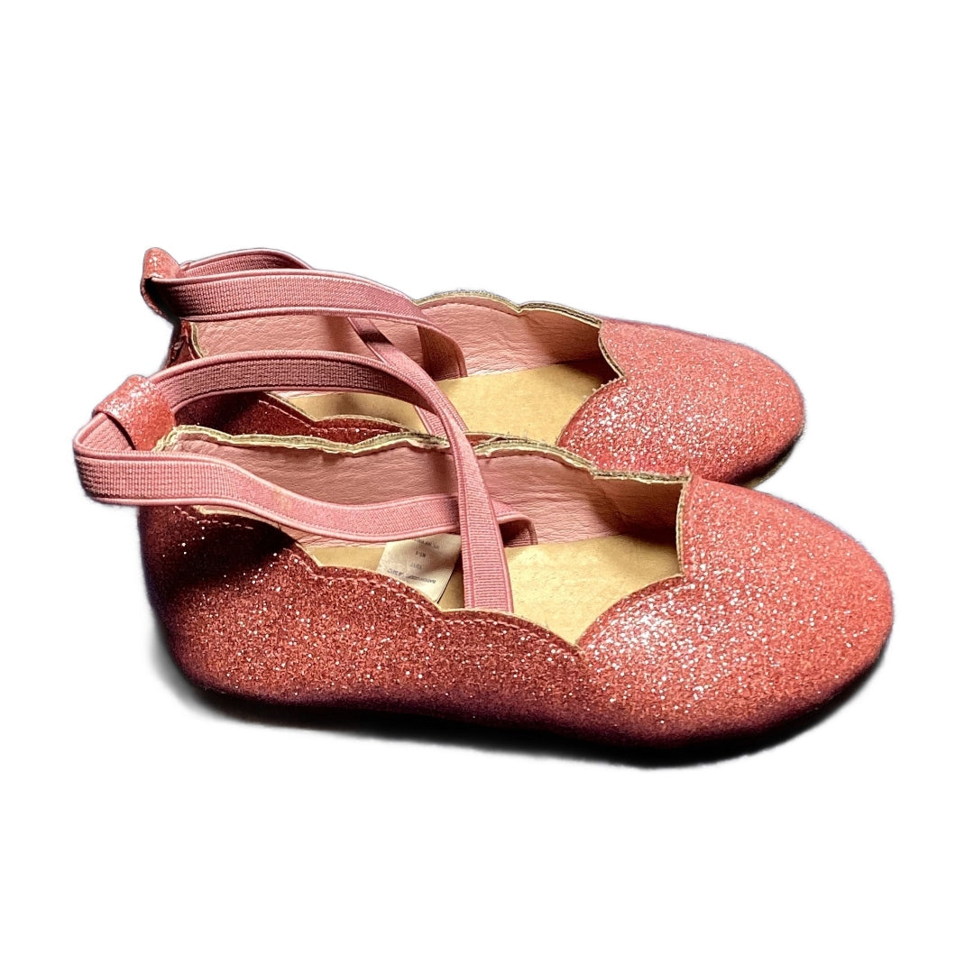 Size 6 Gerber Pink Glitter Slipper w/Elastic Straps