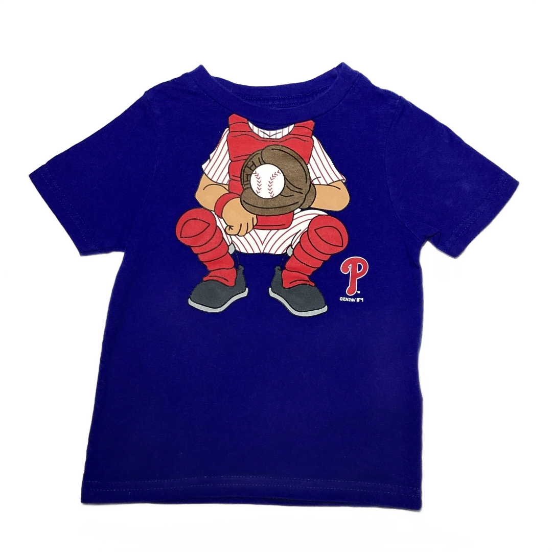 2T Boys Genuine Merchandise Royal Blue Phillies Player Tshirt