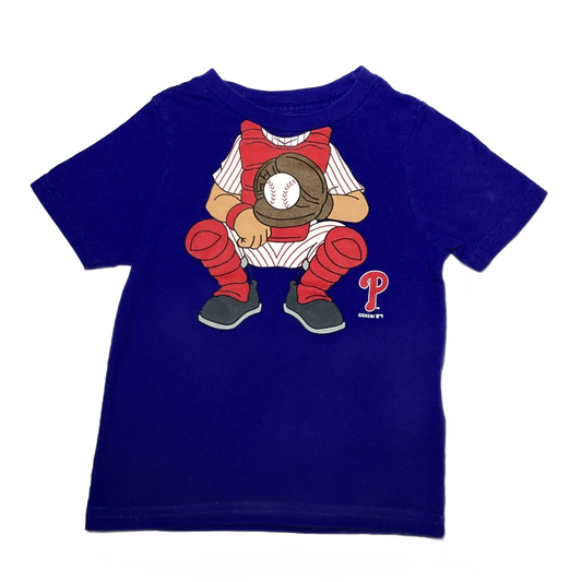 2T Boys Genuine Merchandise Royal Blue Phillies Player Tshirt