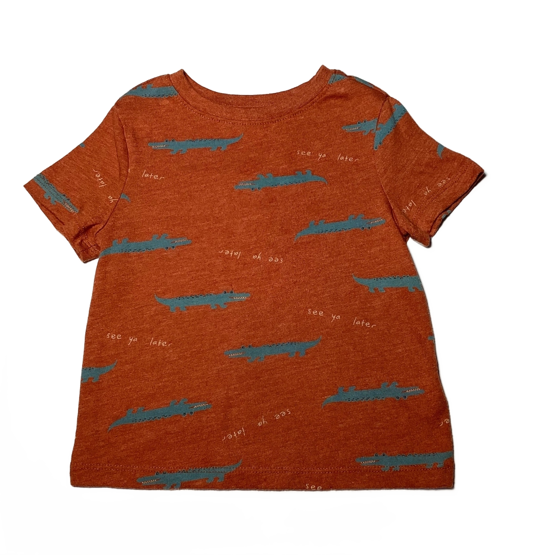 2T Boys Old Navy Burnt Orange See Ya Later Alligator Tshirt