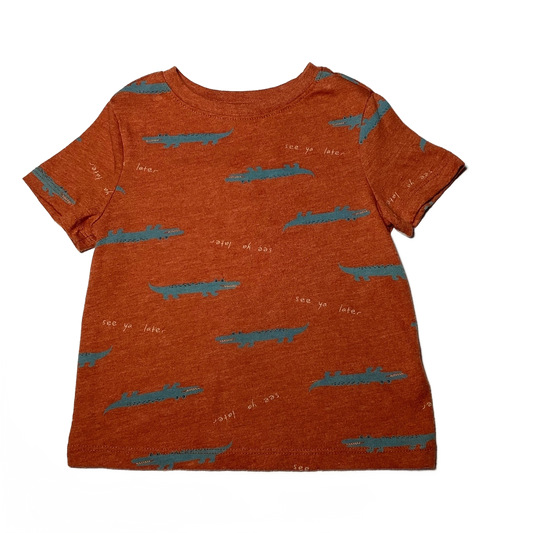 2T Boys Old Navy Burnt Orange See Ya Later Alligator Tshirt