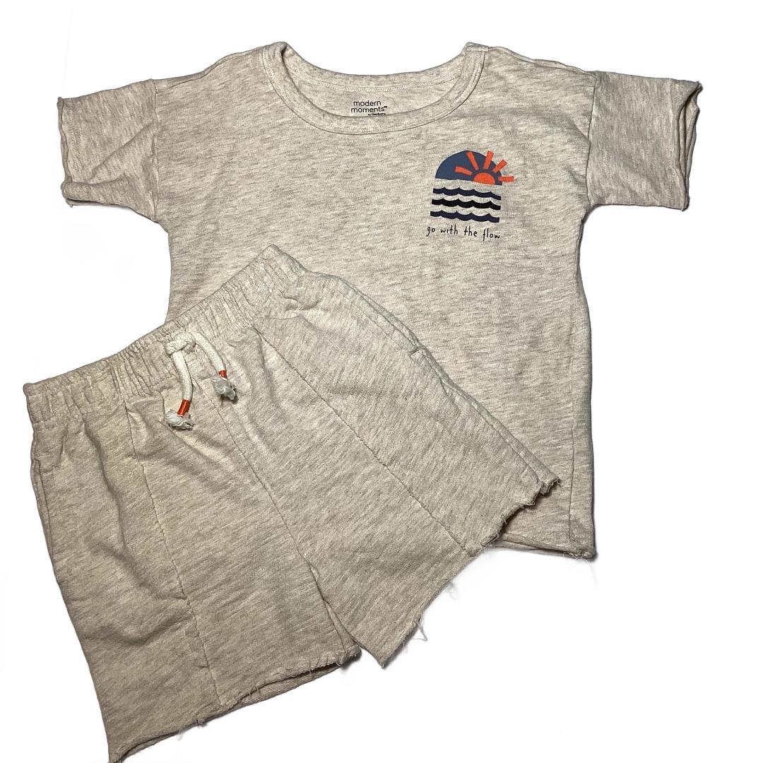 2T Boys Modern Moments Oatmeal Go With the Flow Matched Set